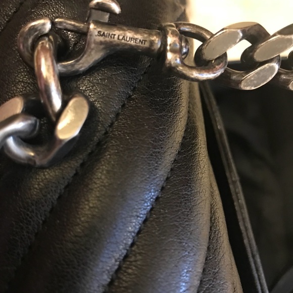 YSL HANDBAG MANG COLLEGE L W/ PONCHO NERO - Picture 8 of 8